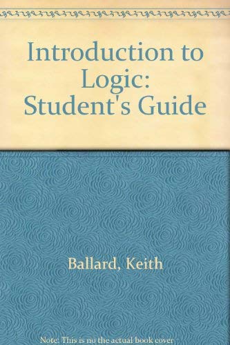 Introduction to Logic: Student's Guide - Click to Buy