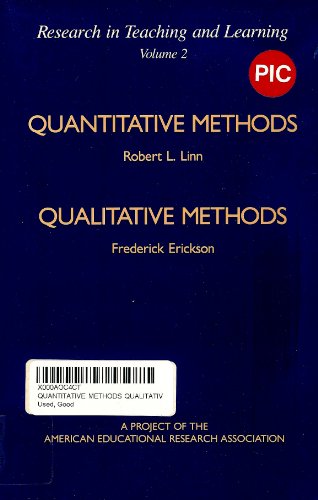Quantitative Methods Qualitative Methods: A Project of the American Educational Research Association (Research in Teaching and Learning, Vol. 2) - Click to Buy