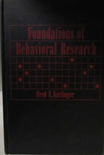 Foundations of Behavioral Research - Click to Buy