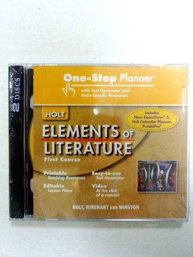 Elements of Literature: One Stop Planner with Test Generator and State Specific Resources CDROM Grade 7 First Course - Click to Buy