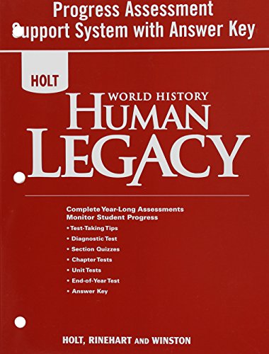 World History: Human Legacy: Progress Assessment Support System With Answer Key - Click to Buy