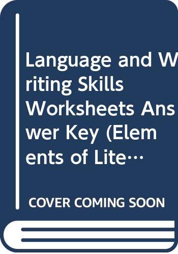 Language and Writing Skills Worksheets Answer Key (Elements of Literature Fourth Course) - Click to Buy