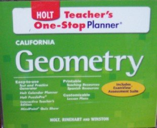 Holt Geometry California: Teacher One-Stop Planner CD-ROM Geometry - Click to Buy