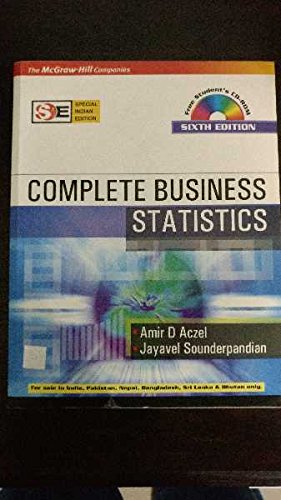 Complete Business Statistics: With Student CD-ROM( Special Indian Edition) - Click to Buy