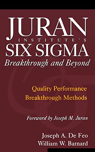 Juran Institute's Six Sigma Breakthrough and Beyond: Quality Performance Breakthrough Methods - Click to Buy