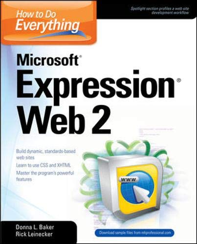 How to Do Everything Microsoft Expression Web 2 - Click to Buy