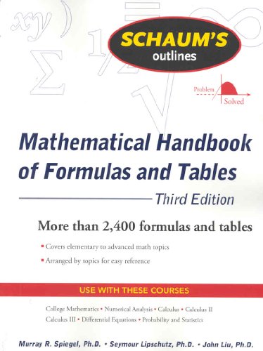 Schaum's Outline of Mathematical Handbook of Formulas and Tables, 3ed (Schaum's Outline Series)