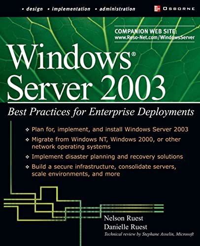 Windows Server 2003: Best Practices for Enterprise Deployments - Click to Buy