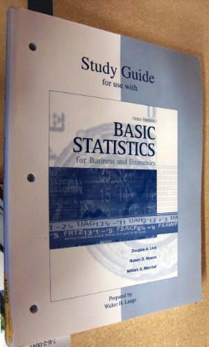 Study Guide for use with Basic Statistics for Business and Economics - Click to Buy