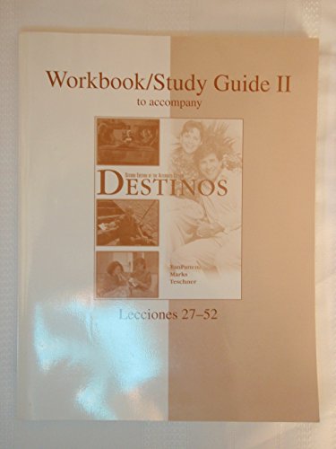Workbook/Studyguide Vol. 2 t/a Destinos - Click to Buy
