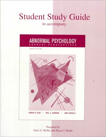Student Study Guide for Abnormal Psychology - Click to Buy