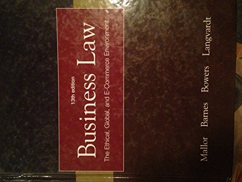 Business Law: The Ethical, Global, and E-Commerce Environment - Click to Buy