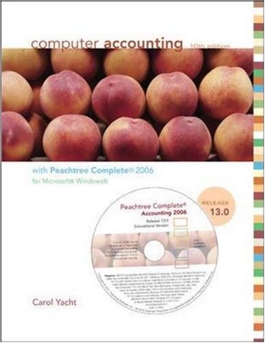 Computer Accounting with Peachtree Complete 2006, Release 13.0 with Student CD-ROM - Click to Buy