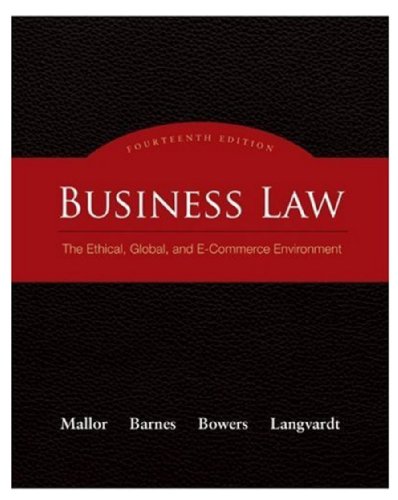 Business Law: The Ethical, Global, and E-Commerce Environment - Click to Buy