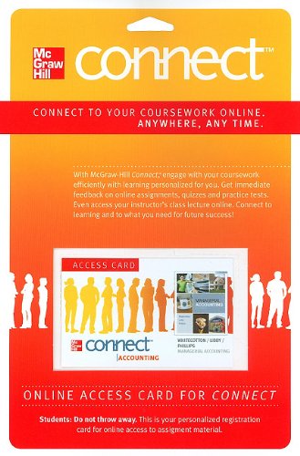 Connect Accounting Pass Card to accompany Managerial Accounting - Click to Buy