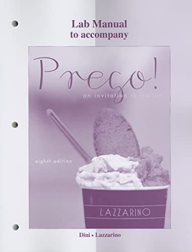 Laboratory Manual for Prego! - Click to Buy