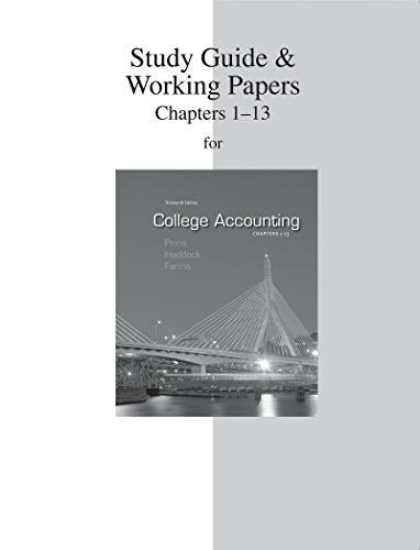 Study Guide & Working Papers to accompany College Accounting (Chapters 1-13)