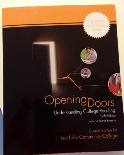 Opening Doors Understanding College Reading custom edition for Salt Lake City Community College - Click to Buy