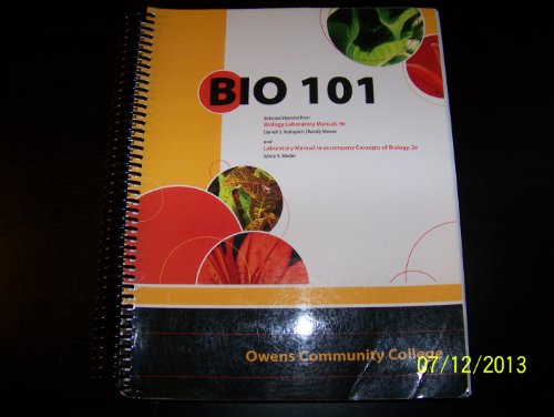 Owens Community College Bio 101 Lab Manual - Click to Buy