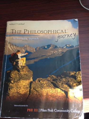 The Philisophical Journey Fifth Edition (PPCC PHI111) by William F. Lawhead (2011-01-01) - Click to Buy