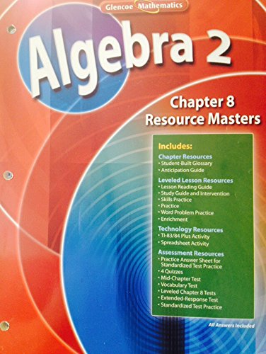 Algebra 2 Chapter 8 Resource Masters (Glencoe Mathematics) - Click to Buy