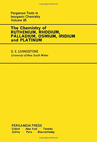 Chemistry of Ruthenium, Rhodium, Palladium, Osmium, Iridium and Platinum (Texts in Inorganic Chemistry) - Click to Buy