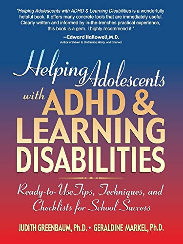 Helping Adolescents with ADHD and Learning Disabilities: Ready-to-Use Tips, Tecniques, and Checklists for School Success: Ready-To-Use Tips, Techniques, and Checklists for School Success - Click to Buy