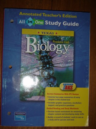 Prentice Hall Biology All in One Study Guide Texas Teacher's Edition - Click to Buy