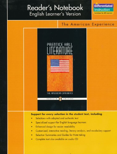 Prentice Hall Literature Penguin Edition Readers Notebook English Learners Version Grade 11 2007c - Click to Buy