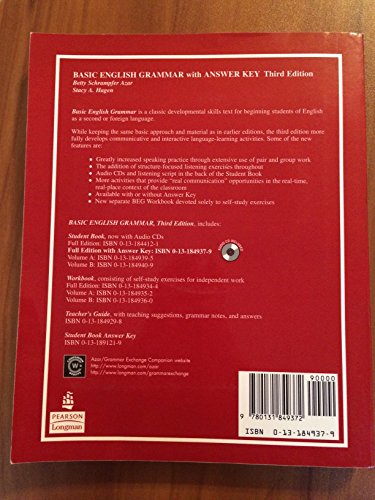 Basic English Grammar with Audio CDs and Answer Key, 3e - Click to Buy