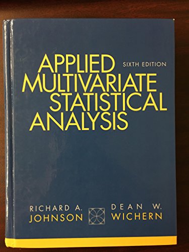 Applied Multivariate Statistical Analysis