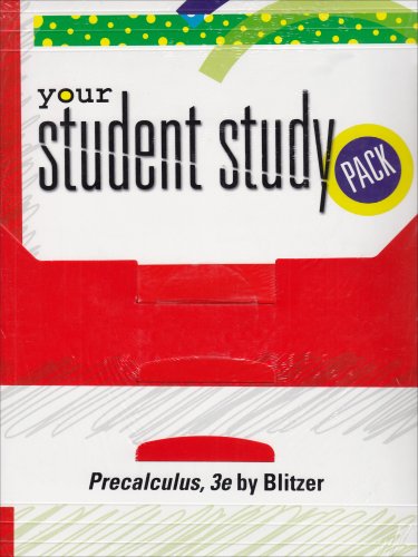 Blitzer Precalculus Student Study Pack+ 3RD Edition Soultions Manual/CD-ROM/ Tutor Center - Click to Buy