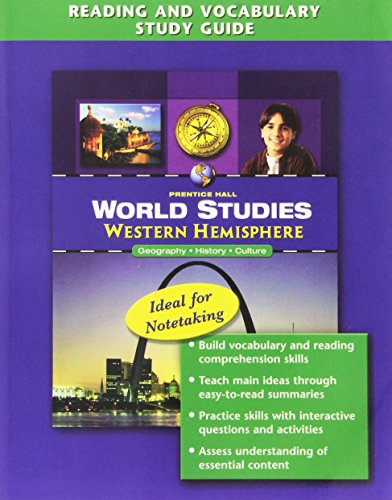 WORLD STUDIES WESTERN HEMISPHERE READING AND VOCABULARY STUDY GUIDE 2008C - Click to Buy