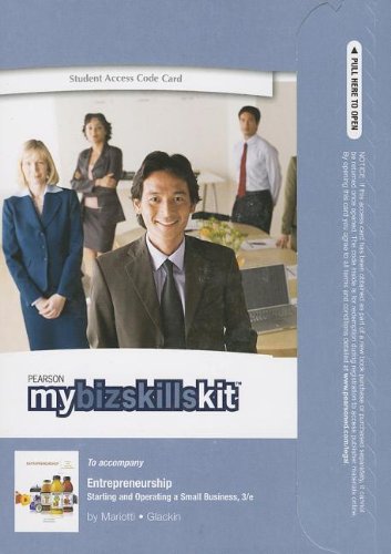 Entrepreneurship Mybizskillskit Access Code: Starting and Operating a Small Business - Click to Buy