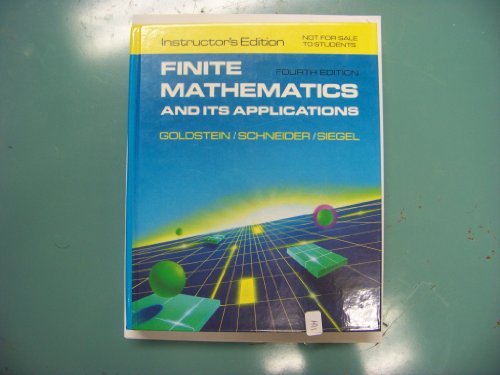 Finite Mathematics and Its Applications/Instructor's Guide - Click to Buy