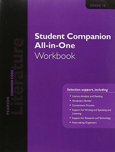 Pearson Literature 2015 Common Core Student Companion All-In-One Workbook Grade 10 - Click to Buy