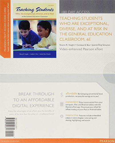 Teaching Students Who are Exceptional, Diverse, and At Risk in the General Education Classroom, Video-Enhanced Pearson eText -- Access Card (6th Edition) - Click to Buy