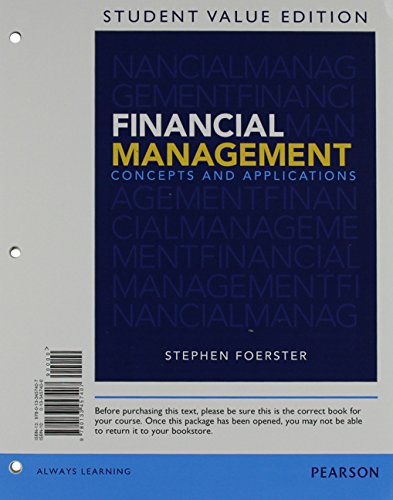 Financial Management: Concepts and Applications, Student Value Edition Plus NEW MyLab Finance with Pearson eText -- Access Card Package - Click to Buy