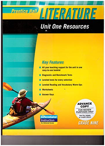 Prentice Hall Literature 2010 Unit 1 Resource Grade 9 - Click to Buy