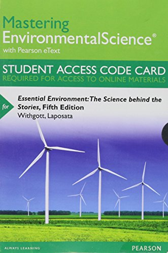 Mastering Environmental Science with Pearson eText -- Standalone Access Card -- for Essential Environment: The Science Behind the Stories - Click to Buy