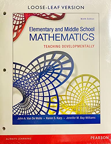 Elementary and Middle School Mathematics: Teaching Developmentally (Teaching Student-Centered Mathematics Series) - Click to Buy