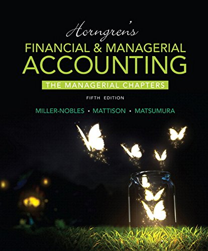 Horngren's Financial & Managerial Accounting + Myaccountinglab With Pearson Etext Access Card: The Managerial Chapters - Click to Buy