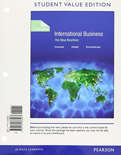 International Business: The New Realities, Student Value Edition Plus MyLab Management with Pearson eText -- Access Card Package (4th Edition) - Click to Buy