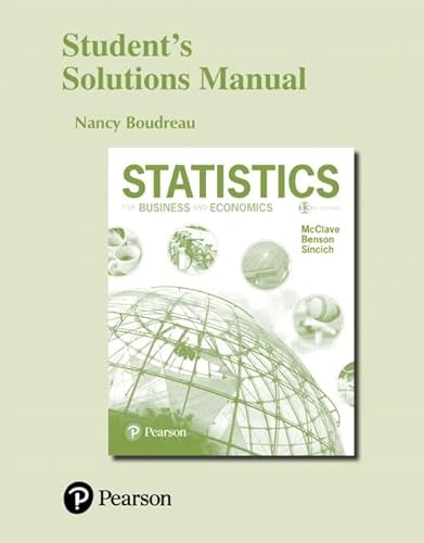 Student Solutions Manual for Statistics for Business and Economics - Click to Buy