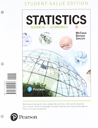 Statistics for Business and Economics, Loose-Leaf Edition Plus MyLab Statistics with Pearson eText -- 24 Month Access Card Package - Click to Buy