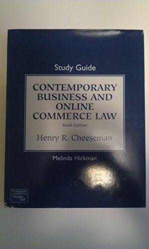Study Guide for Contemporary Business and Online Commerce Law - Click to Buy
