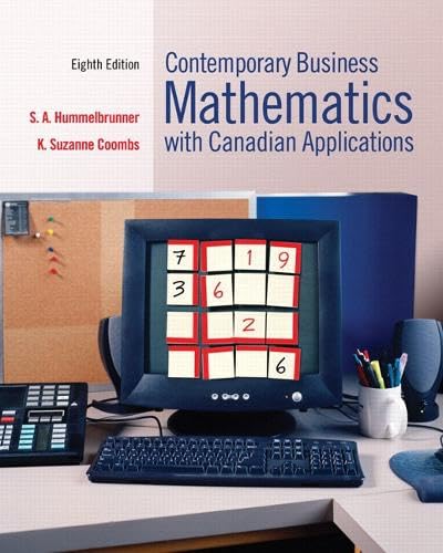 Contemporary Business Mathematics with Canadian Applications - Click to Buy