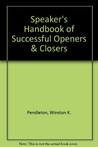 Speaker's Handbook of Successful Openers & Closers - Click to Buy