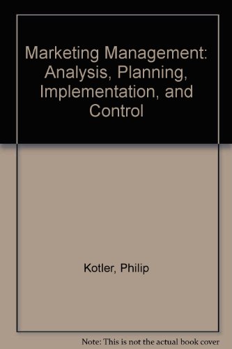 Marketing Management: Analysis, Planning, Implementation, and Control - Click to Buy