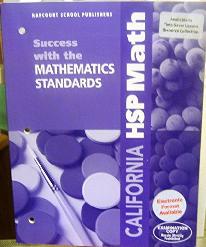 Math, Grade 1 Success/Math Standards: Harcourt School Publishers Math California - Click to Buy
